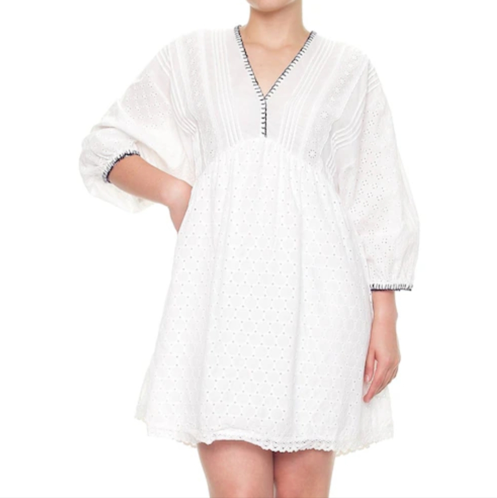 Black Tape║White Eyelet Babydoll Dress║Size XL